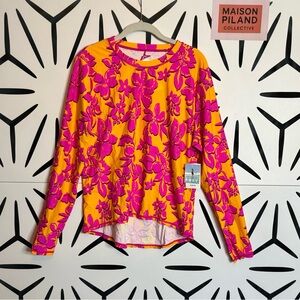 NWT Roxy Long Sleeve Rashguard Top Only UPF 50+ Golden Rod XXL